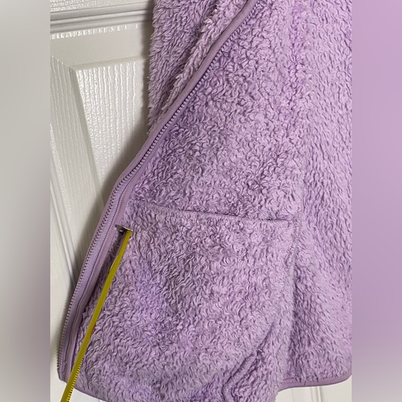 Uniqlo Lavender Fluffy Yarn Fleece Full-Zip Jacket Size 11-12 - Picture 6 of 11